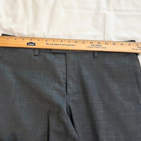 Louis Raphael Luxe Mens Dress Pants 35 30 Gray Slim Fit Woolblend - Picture 9 of 10